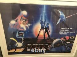 TRON 1982 Jeff Bridges, Bruce Boxleitner, David Warner Affiche quad britannique