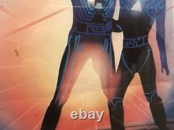 TRON 1982 Jeff Bridges, Bruce Boxleitner, David Warner Affiche quad britannique