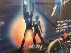TRON 1982 Jeff Bridges, Bruce Boxleitner, David Warner Affiche quad britannique