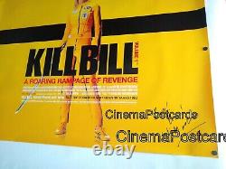 TUEZ BILL Vol 1 Affiche originale britannique pliée Tarantino 4 Film Signée Autographe