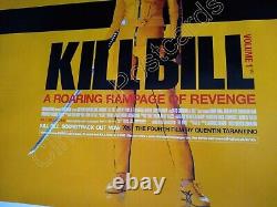 TUEZ BILL Vol 1 Affiche originale britannique pliée Tarantino 4 Film Signée Autographe