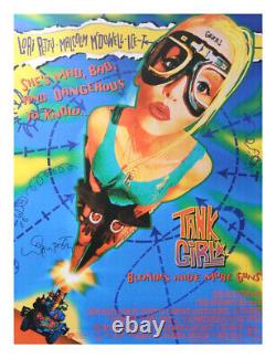 Tank Girl Affiche Énorme Signée Lori Petty 1995 Quad