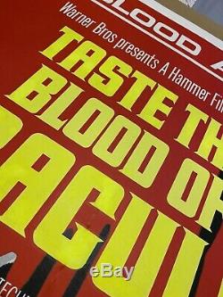 Taste The Blood Of Dracula Uk Quad (1970) Entoilée Withcert Rare Affiche De Film