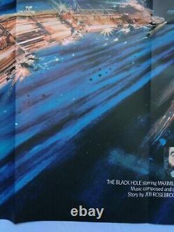 The Black Hole (1979) Affiche Originale Du Cinéma Quad Britannique Disney -grande Œuvre De Science-fiction