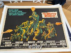 The Dirty Dozen Uk Movie Quad Lined & Original