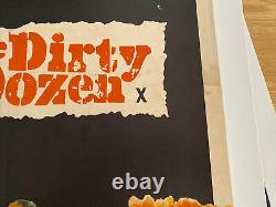 The Dirty Dozen Uk Movie Quad Lined & Original