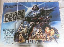 The Empire Strikes Back 1980 Affiche Originale De Cinéma Britannique Quad Star Wars