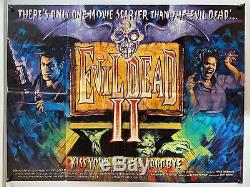 The Evil Dead 2 (ii) D'origine Britannique Au Royaume-uni Quad Affiche De Film (1987) Sam Raimi