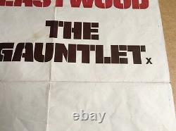 The Gauntlet -original British Quad Cinema Movie Affiche Clint Eastwood -1977