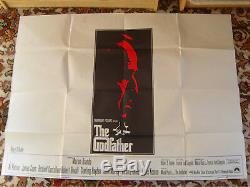 The Godfather Affiche Originale Du Film 'quad Crown' Du Royaume-uni 1972 Film Brando Classic