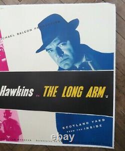 The Long Arm (1956) Uk Quad Cinema Poster Ealing Film Studios Classic Crime