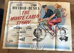 The Monte Carlo Story Original Uk Quad Filmplakat Jahr 1956 Marlene Dietrich