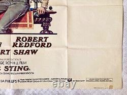 The Sting Original Film Quad Poster 1973 Redford Newman Richard Amsel Art