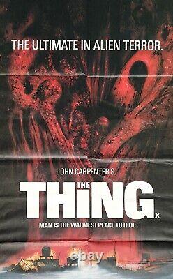 The Thing (1982) Affiche Originale Du Quad Britannique John Carpenter Sci-fi Horror