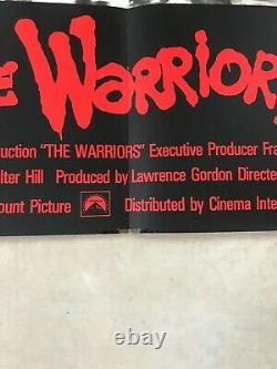 The Warriors Original Quad Movie Poster Rare Black And White Edition
