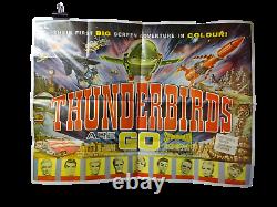 Thunderbirds Are Go 1966 Original British Quad Affiche De Film Vintage £ Incl Post