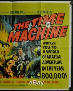 Time Machine 1960 Orig 30x40 Quad Affiche De Film Rod Taylor Alan Young H. G. Wells