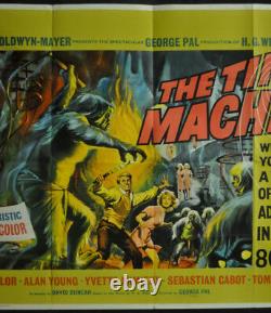 Time Machine 1960 Orig 30x40 Quad Affiche Du Film Rod Taylor Alan Young H. G. Wells
