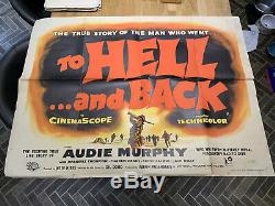 To Hell And Back 1956 Cinéma Affiche Originale D'action Du Royaume-uni Quad Poster Jesse Hibbs