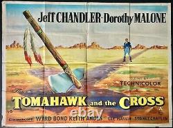 Tomahawk et la Croix AFFICHE QUAD ORIGINALE DU FILM JEFF CHANDLER 1956