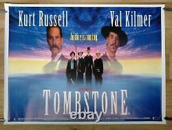 Tombstone (1993) Poster De Cinéma Quad Original Kurt Russell (wyatt Earp) Val Kilmer