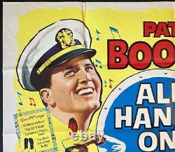 Tous à l'ouvrage AFFICHE QUAD ORIGINALE Film Cinéma Pat Boone Buddy Hackett