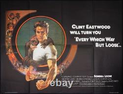 Tous les chemins mènent à Rome AFFICHE QUAD originale du film Clint Eastwood 1978