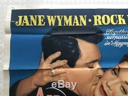 Tout Ce Que Le Ciel Permet Rare D'origine Britannique Film Quad Poster 1955 Rock Hudson