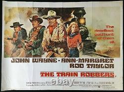 Train Robbers Original Quad Movie Affiche John Wayne Ann Margaret 1973