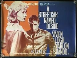 Tramway Nommé Desire Original Quad Movie Poster Vivien Leigh Marlon Brando Bfi