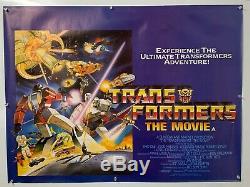 Transformers Le Film D'animation 1986 Original Affiche Britannique Britannique Quad Cinema