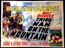 Troisième homme sur la montagne Affiche de film originale Quad Walt Disney '59