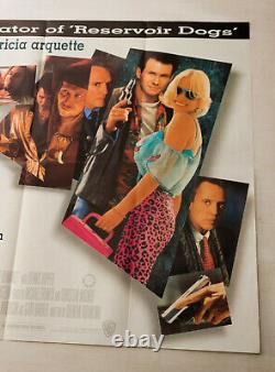 True Romance Original 1993 Uk Quad Film Poster Cinéma Plié Slater Arquette