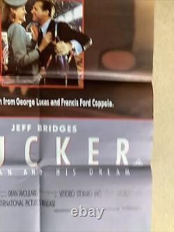 Tucker l'homme et son rêve Affiche Quad cinéma 1988 pliée Lucas Films LTD