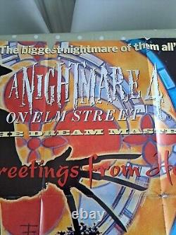 Un Cauchemar sur Elm Street 4 Affiche de Film Cinéma Quad Originale Royaume-Uni 1988