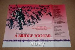 Un pont trop loin (1977) Affiche originale britannique quad très rare en excellent état