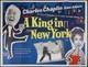 Un Roi à New York Original Quad Affiche De Film Cinéma Charlie Chaplin 1957
