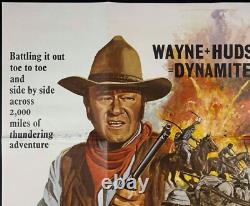 Undefeated ORIGINAL Quad Affiche de Film Cinéma John Wayne Rock Hudson 1969