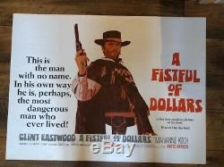Une Poignée De Dollars Affiche De Film Originale Uk Quad Clint Eastwood