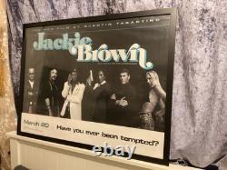 Une affiche quad de cinéma originale, rarement disponible, pour 'Jackie Brown' de Tarantino.