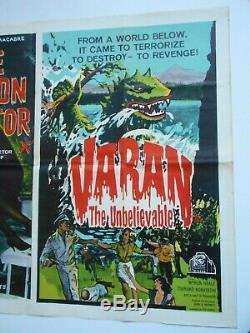 Varan Awful Docteur Orlof Britannique Affiche De Film D'horreur Quad Double Facture Godzilla