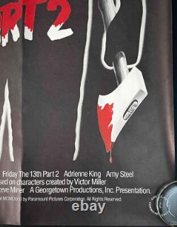 Vendredi 13 Parties 1 et 2 Affiche de Film Originale Quad Sean S. Cunningham