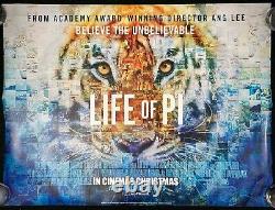 Vie de Pi Affiche de film Quad ORIGINALE Ang Lee 2012