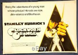 Vintage Affiche Du Film A Clockwork Orange 1971 Kubrick Stanley Britannique Quad