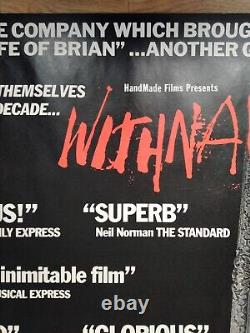 WITHNAIL ET MOI (1987) très rare AFFICHE QUAD originale du PREMIER SORTIE UK roulée
