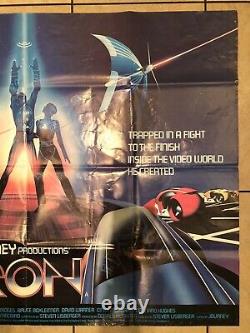 Walt Disney Tron Original Uk Movie Quad + Teaser Promo Review Quad (1982)