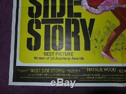 Westside Histoire 1960 Cinema Film Quad Original Vintage De Poster 40 X 30