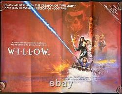 Willow ORIGINAL Affiche de Film Cinéma Quad Val Kilmer Brian Bysouth 1988