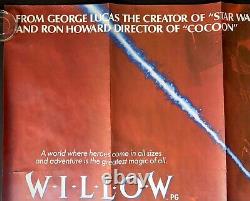 Willow ORIGINAL Affiche de Film Cinéma Quad Val Kilmer Brian Bysouth 1988