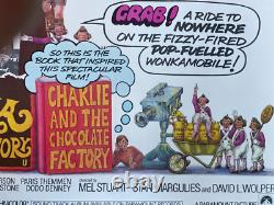 Willy Wonka et la chocolaterie, Affiche originale vintage UK Quad 30 40